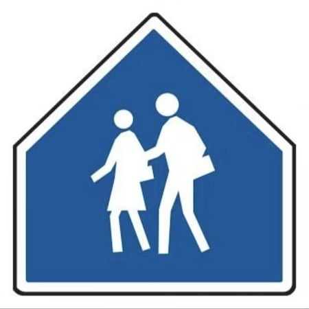 Accuform PEDESTRIAN SIGNS 24 in  X 24 in  FRW330RA FRW330RA